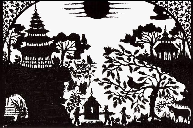 die chinesische Nachtigall groß berab.