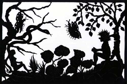 gnom,schoene_und_schlange